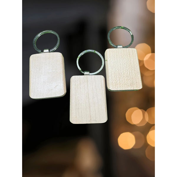 Single Piece Wooden Keychain - Decor Yourself